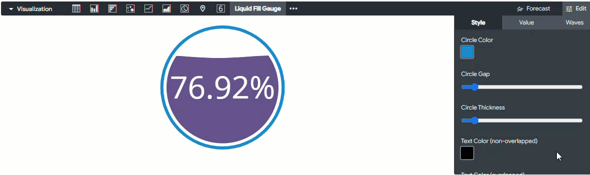 change circle thickness in style menu of a liquid fill gauge visualization123.gif