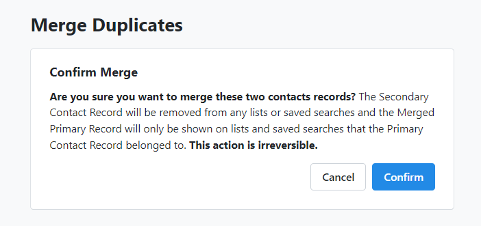 How to: Merge duplicate contact records