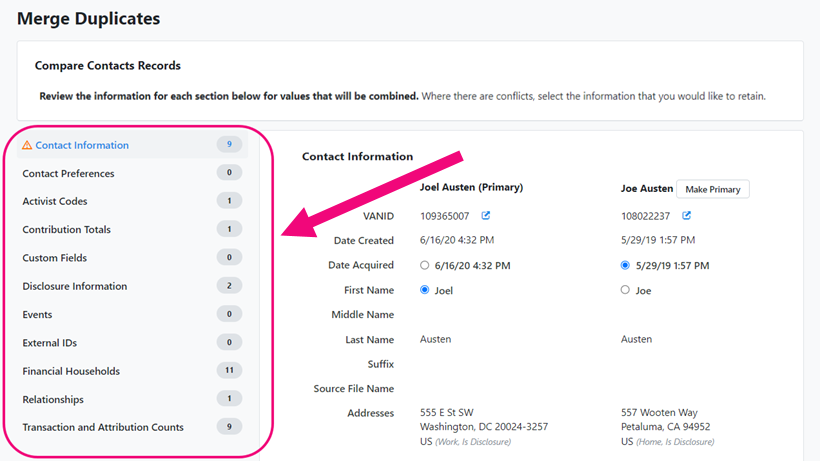How to: Merge duplicate contact records