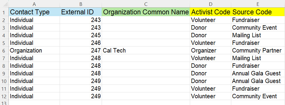 How do I apply Source Codes to records during a Bulk Upload?