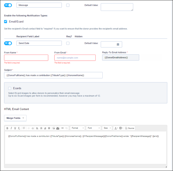 How to: Add Tribute Gifts or Gift Memberships to Online Forms
