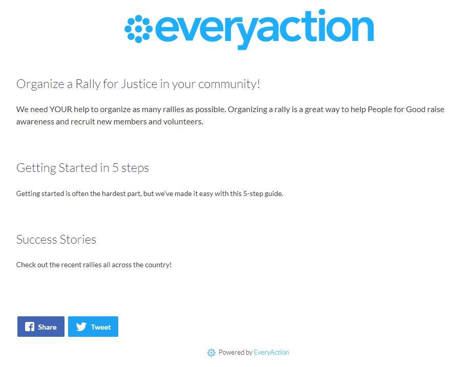 How to: Create and use Online Actions pages