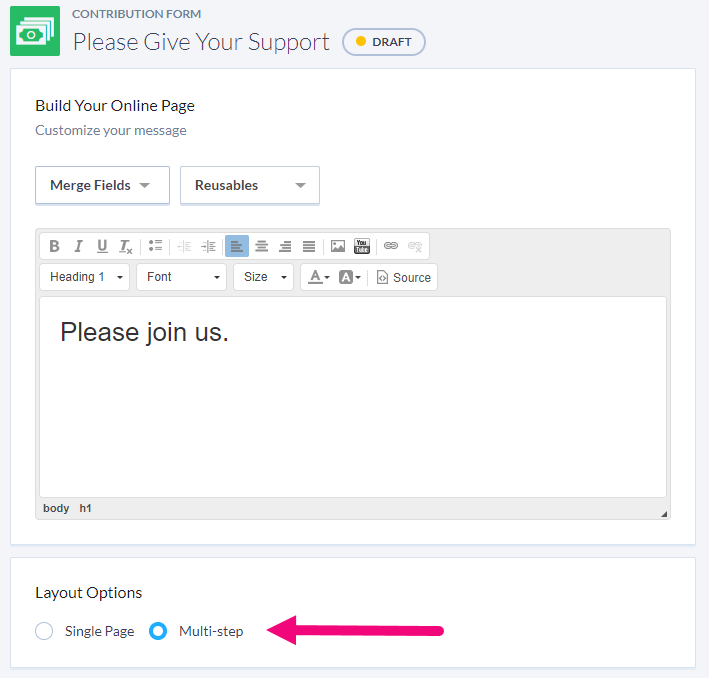 How do I create contribution forms?