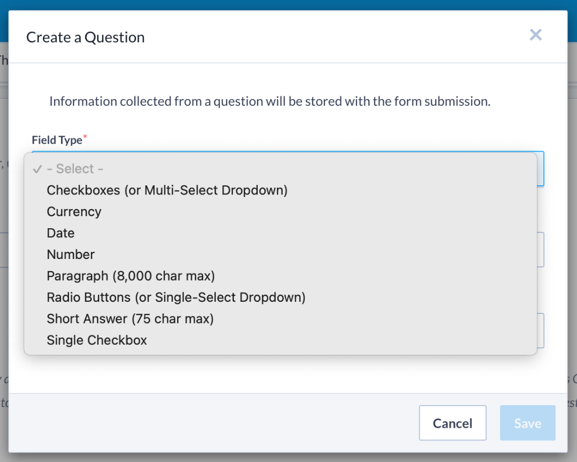 How to: Use Questions on Online Actions Forms
