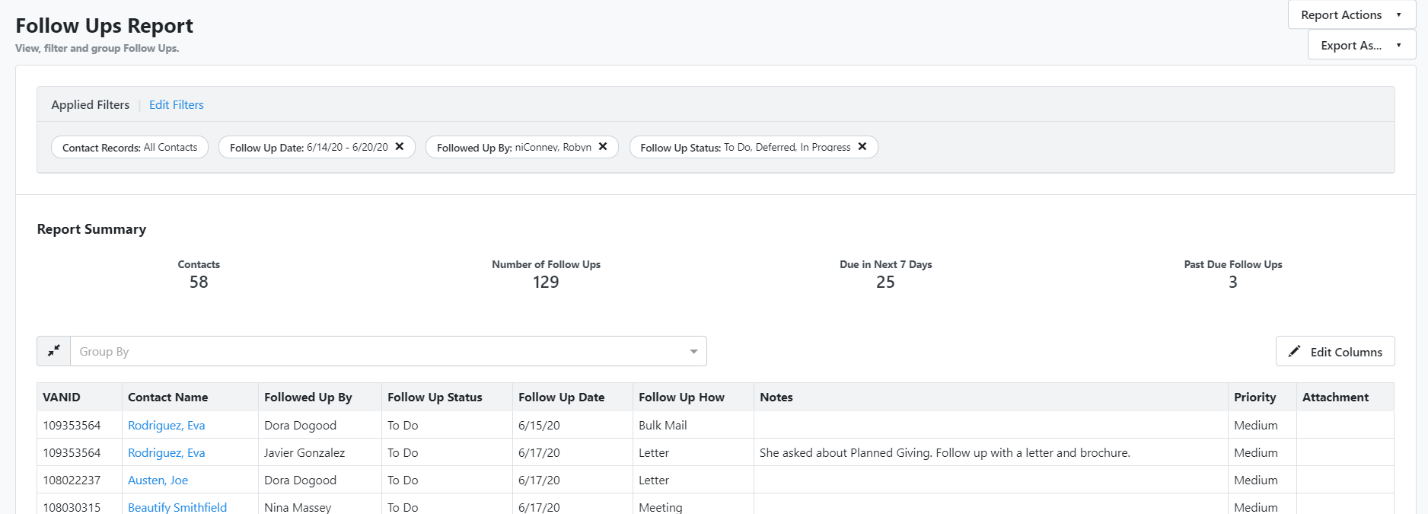 How to: Add and use contact Follow Ups