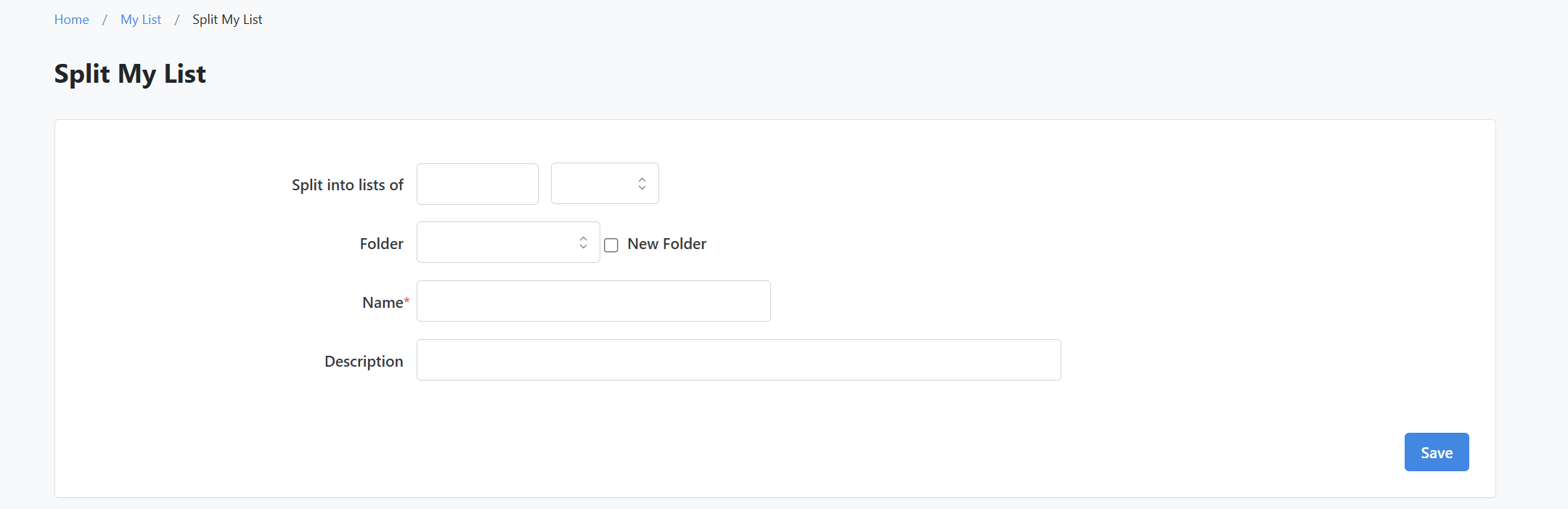 How do I split a list?