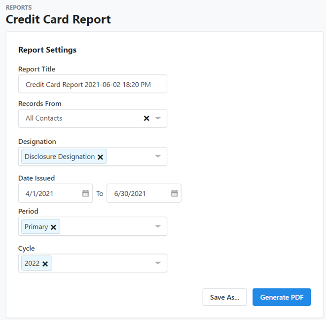Overview: Reports for compliance and disclosures