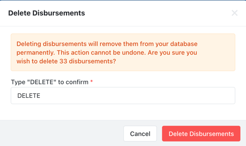 How to: Bulk delete contributions and disbursements