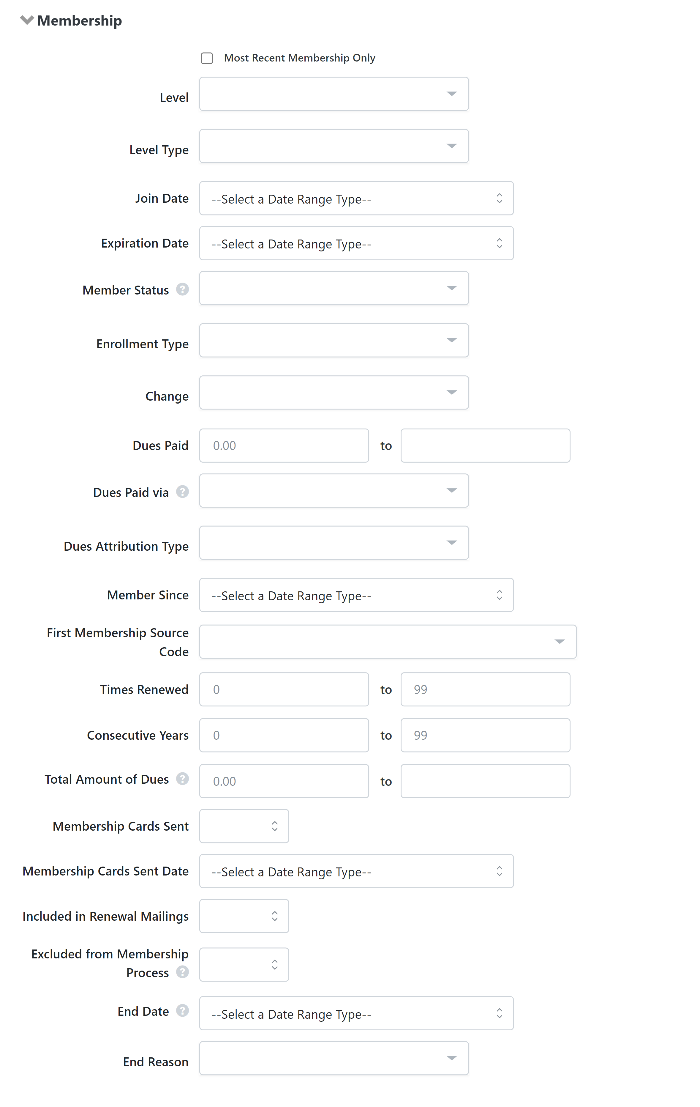 How to: Search and report on membership records