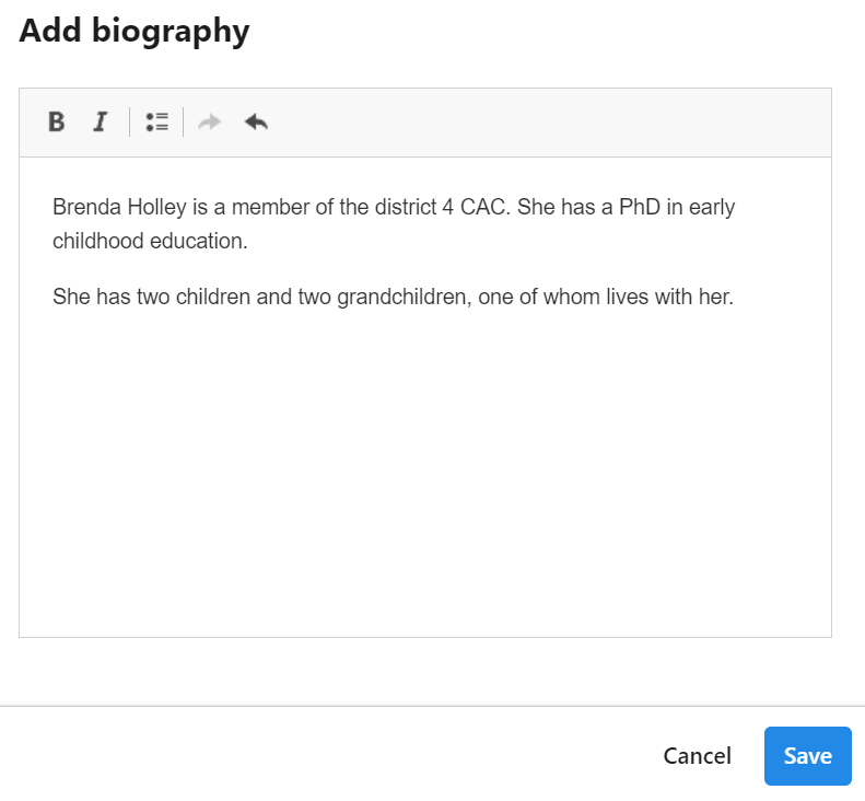 How to: Add images and biographies on contact records