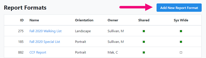 How to: Use Report Formats to create canvass walk sheets