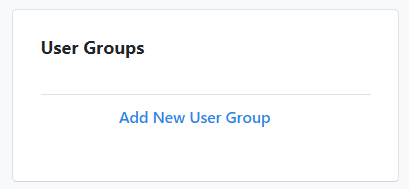 How do I create User Groups for shared access?