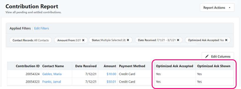 How to: Use Optimized Ask Amounts in Targeted Email