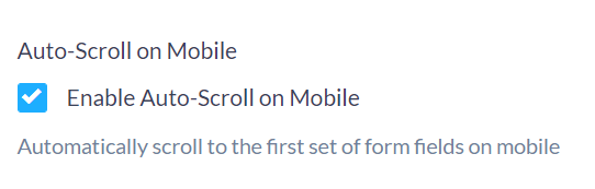 How do I set up Auto-Scroll for mobile devices?