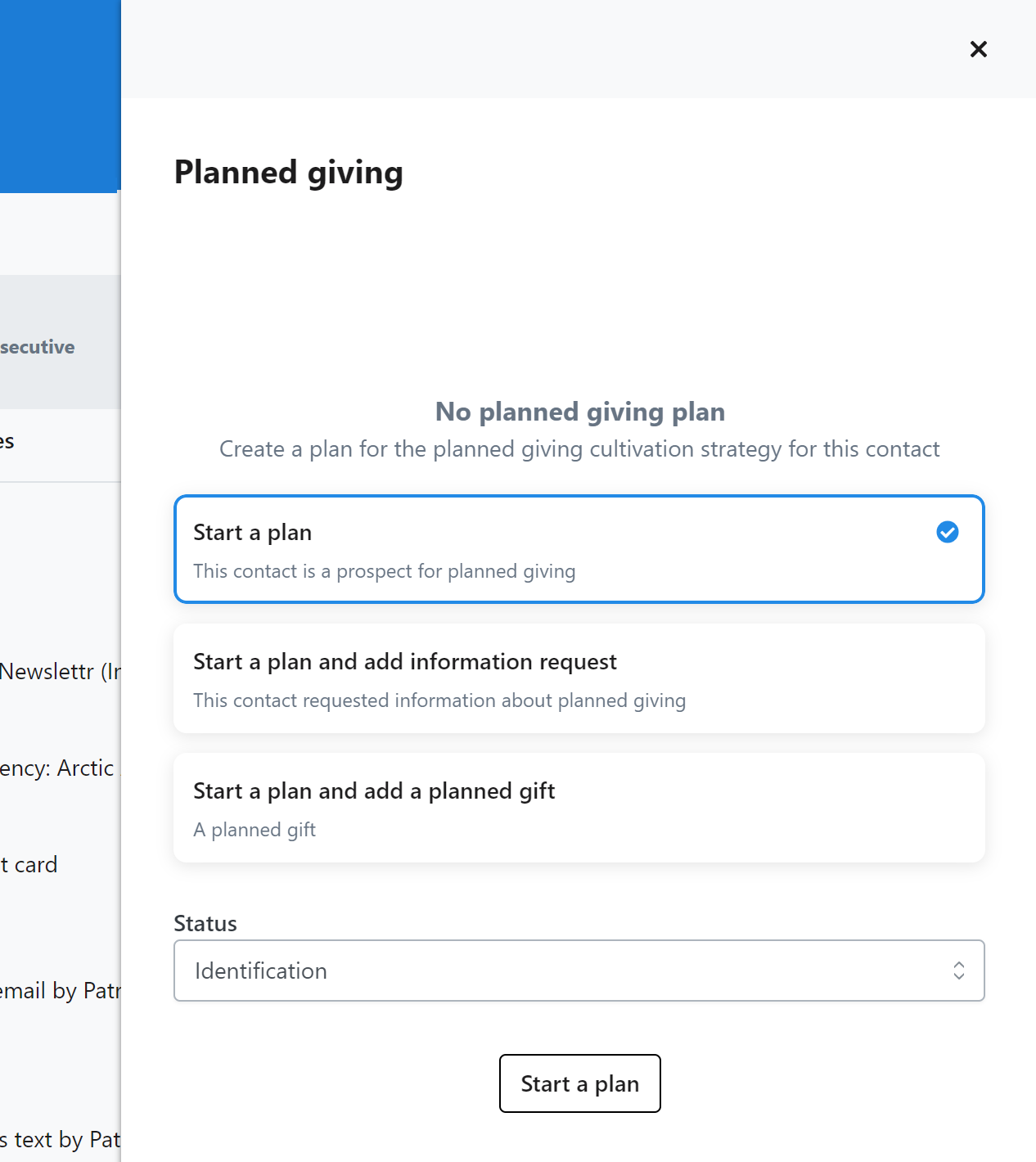 How to: Add and Manage a Planned Giving Plan