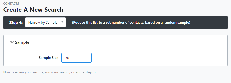 How do I add and customize steps in my search?
