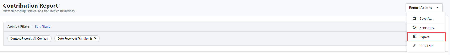 How to: Bulk edit contributions