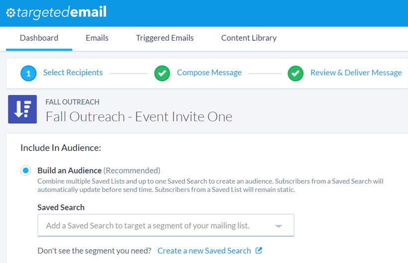 How to: Create and use Targeted Email Groups