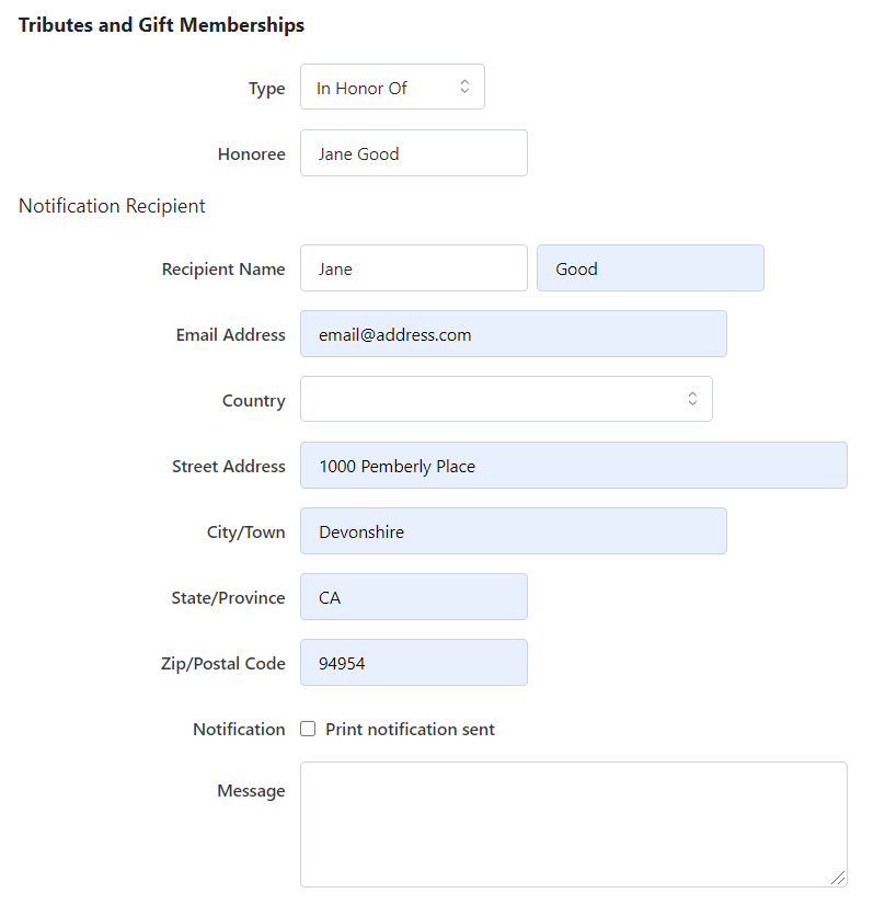 How to: Add and track Tribute Gifts