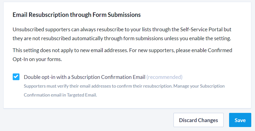 How to: Resubscribe email addresses