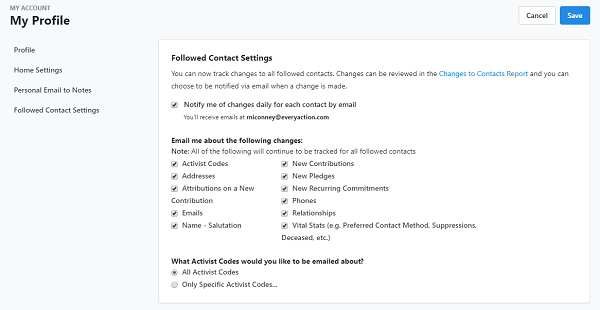 How to: Customize your notifications of changes to contact records